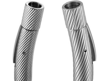 Stainless Steel Locking Clasp, Bayonet Stainless Steel Clasp, Bracelet snap-in Clasp, 2mm to 6mm Bayonet Clasp MC-77