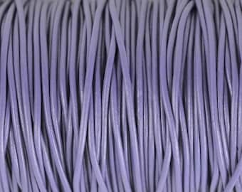 2mm Light Purple Leather Cord, Premium European Leather Cord By The Yard LCR12 - 2mm Light Purple #85P