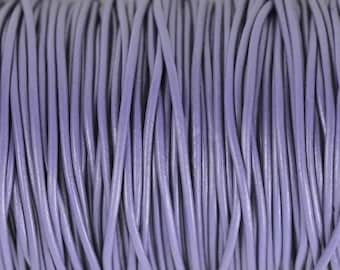 1.5mm Light Purple Leather Cord, Premium European Leather Cord By The Yard LCR1.5 - 1.5mm Light Purple #85P