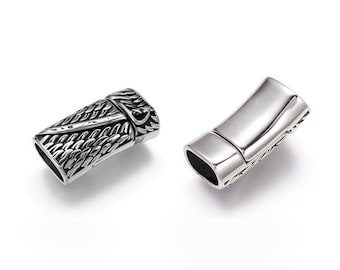 Flat  Clasp, Blackened Stainless Steel 12.5x 6.5mm Hole Size  Clasp MC-162