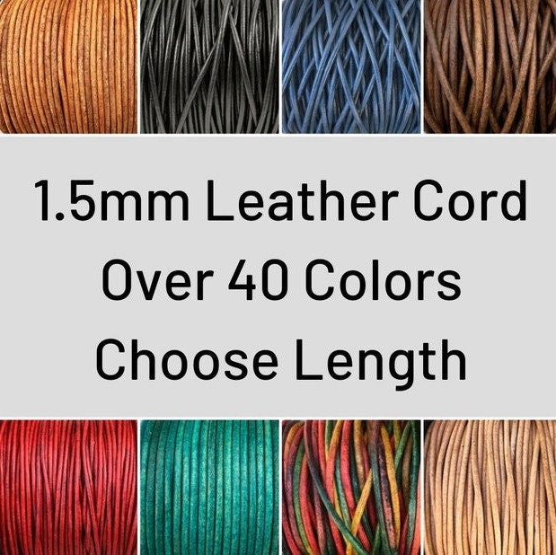 6.5mm - 7mm Cherry Premium Round Leather Braided Cord Antique Brown Cording  By The yard Bolo Round Cord Genuine Leather Cords 86