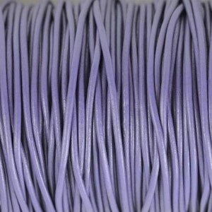 1mm Leather Cord - Light Purple - Premium European Leather Cord - LCR1 -200 Light Purple #23