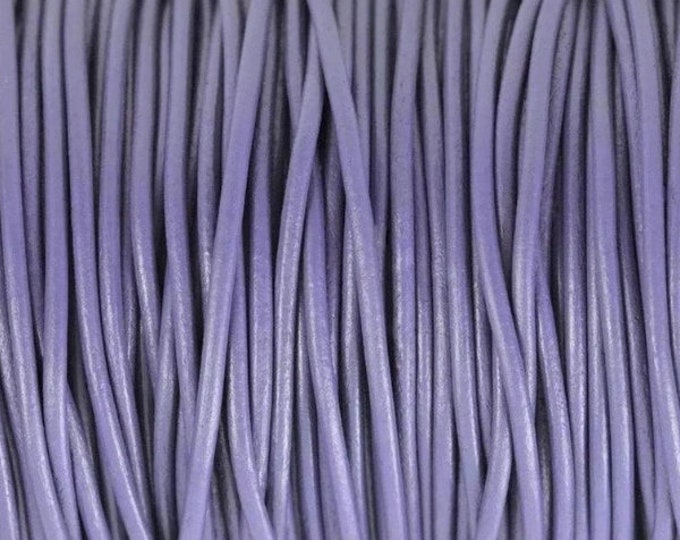 1mm Leather Cord - Light Purple - Premium European Leather Cord - LCR1 -200 Light Purple #23