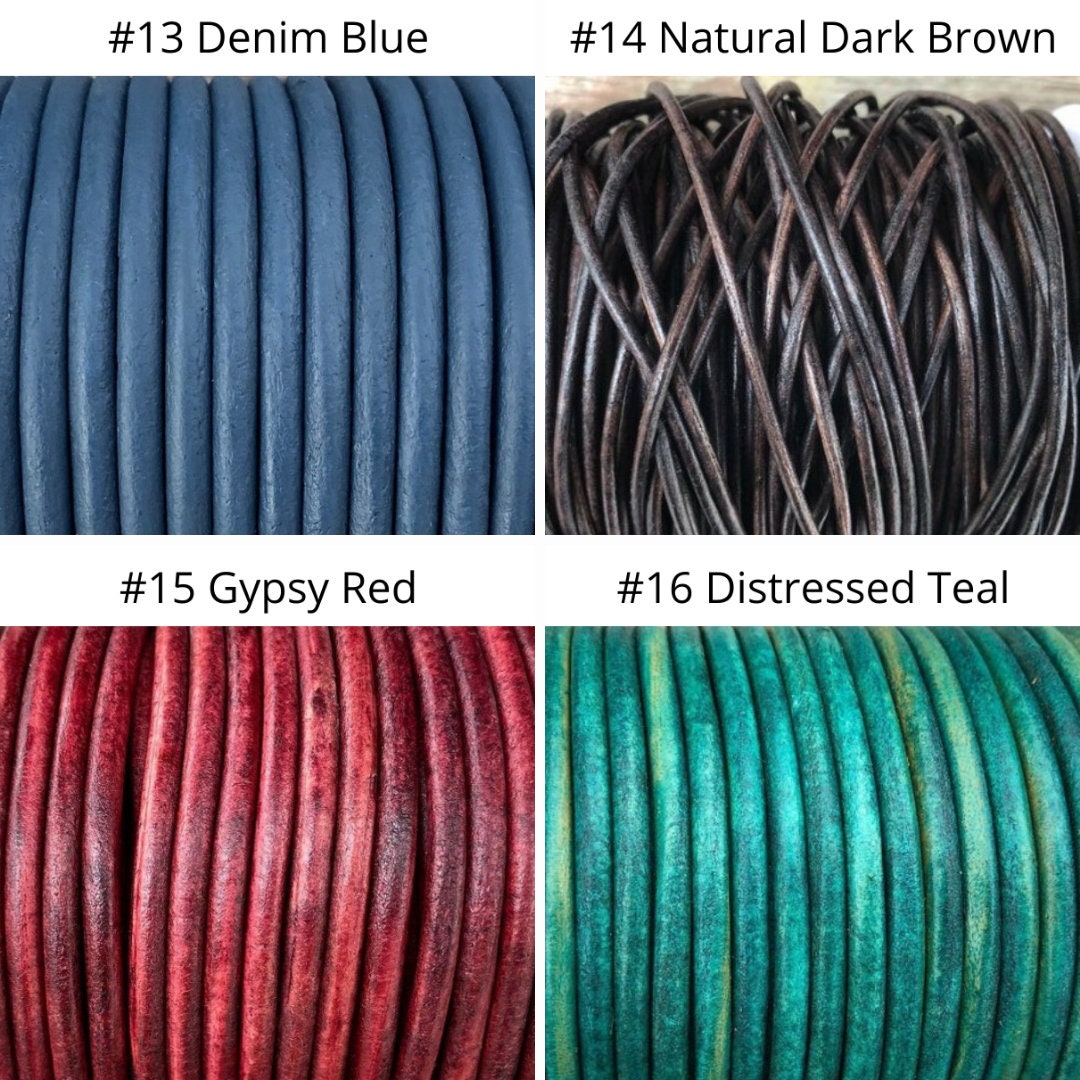 4mm Round Leather Cord Round Premium Quality 4mm Leather Cord LCR4