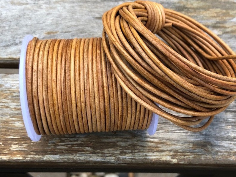 1.5mm Dark Brown Round Leather Cord 10 Yards Jewelry Supplies