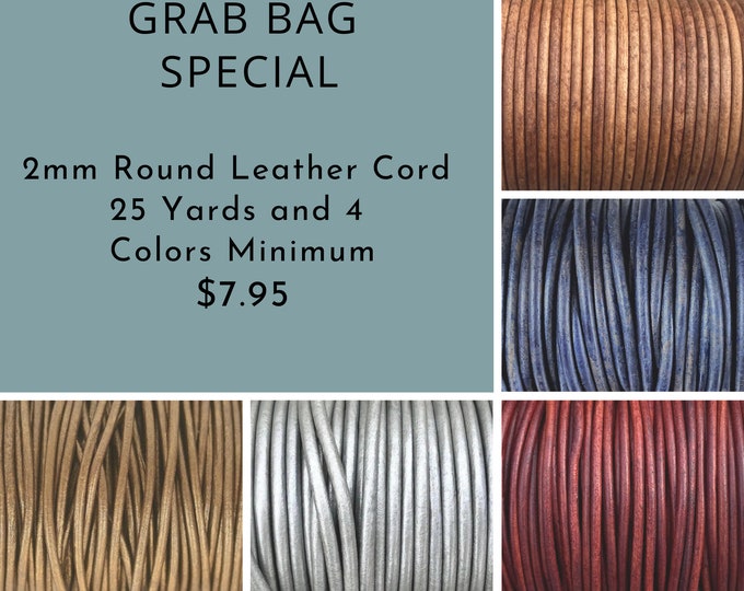 1.,5mm Round Leather Cord GRAB BAG SPECIAL
