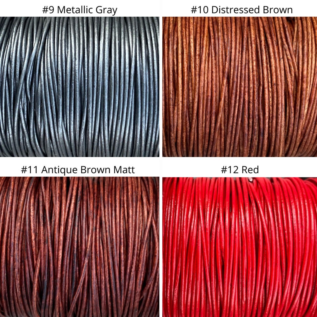 1mm Round Leather Cord 16 Colors Premium European 1mm Leather Cord