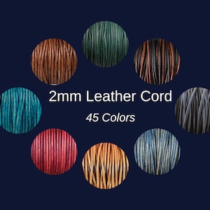 2mm Round Leather Cord