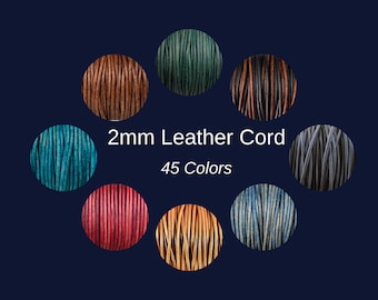 2mm Round Leather Cord
