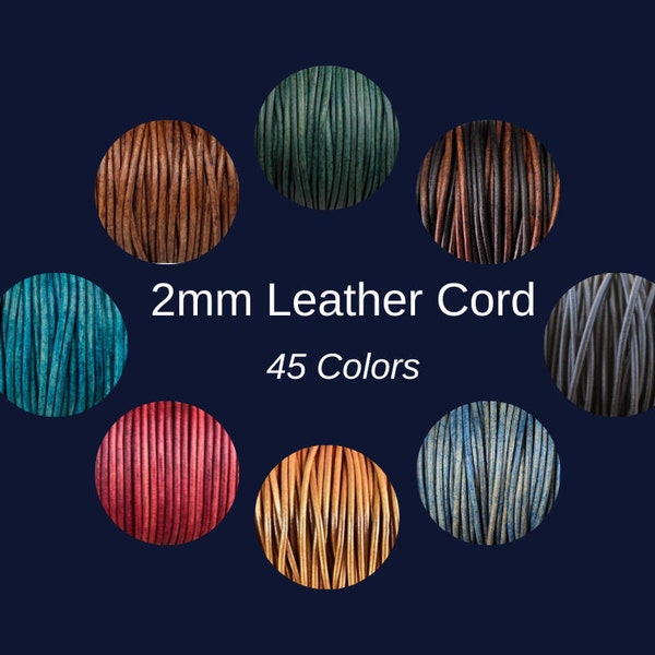 2mm Round Leather Cord