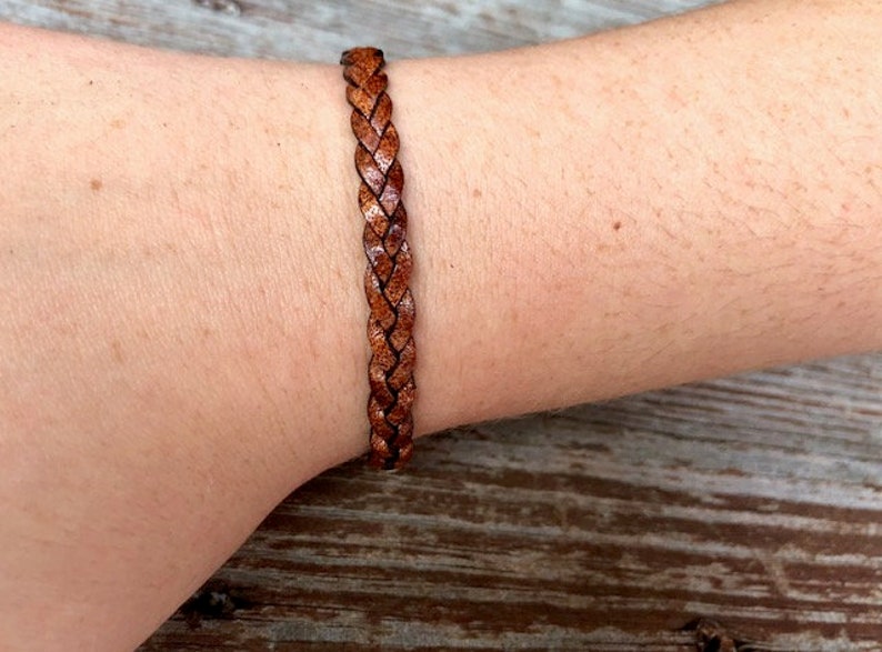 Boho bracelet braided leather bracelet leather bracelet braided leather leather jewelry brown leather bracelet FREE SHIPPING image 8