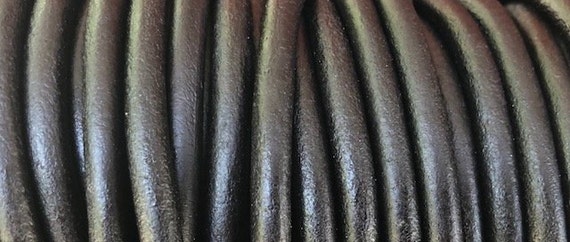Natural Blue #4 5mm Natural Blue Round Leather Cord Premium Quality 5mm Round Leather Cord LCR5