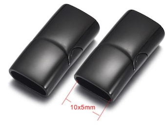 Flat Black  Clasp, Brushed Stainless Steel  Clasp, Jewelry Clasp, 10x5mm Hole Size  Clasp MC-101