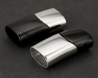 12mmx6mm Clasp, Stainless Steel  Clasp, Jewelry Clasp, Black and Stainless Color, 12x6mm Hole Size  Clasp MC-124