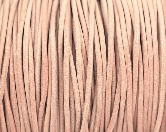 2mm Natural Leather Cord, Leather Cord, Rope, Leather Supplies, Round Leather, Jewelry Leather, LCR2 - Natural #27
