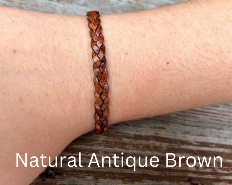 Boho bracelet braided leather bracelet leather bracelet braided leather leather jewelry brown leather bracelet FREE SHIPPING image 5