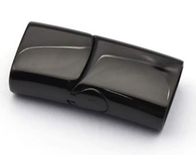 Shiny Black Magnetic Clasp, Shiny Stainless Steel Magnetic Clasp, Jewelry Clasp, 10x5mm Hole Size Magnetic Clasp MC-107