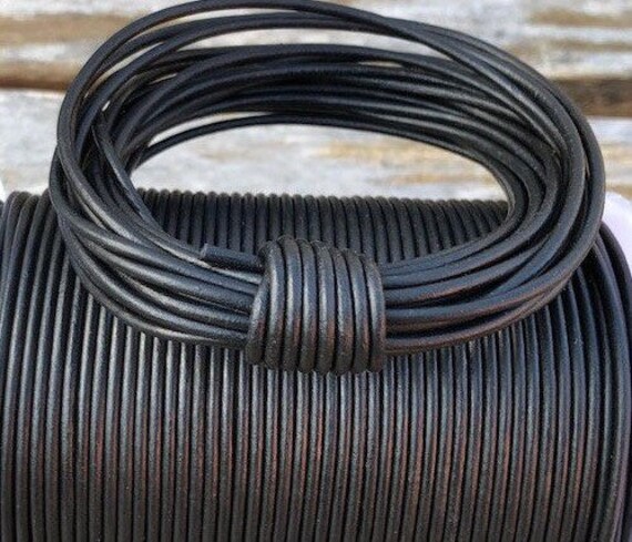 Xsotica® Black Round Leather Cord 2mm
