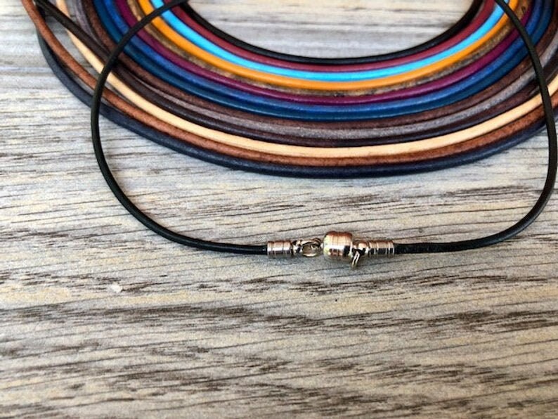 2mm Leather Necklace Cord 45 Colors To Choose From 2mm Leather