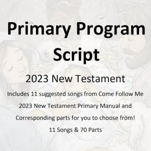 Come Follow Me 2023 Primary 2023 LDS Primary Primary Etsy Australia