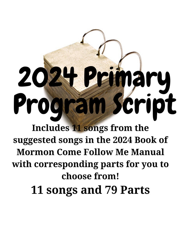 Primary Program Script 2025 Book of Mormon Primary Presentation Script