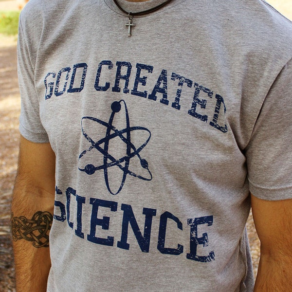 Christian Shirt for Men // God Created Science //  The Perfect Christian Gift for Men // Creation TShirt // Christian Shirts Men