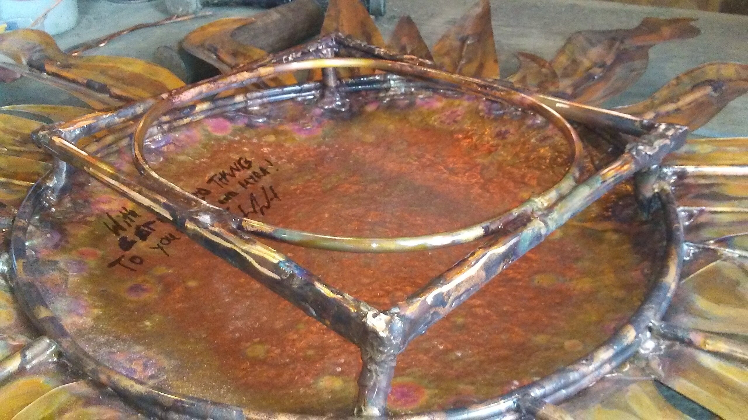 Large Copper Sun Wall Sculpture Art Work 5' ft. 8 | Etsy