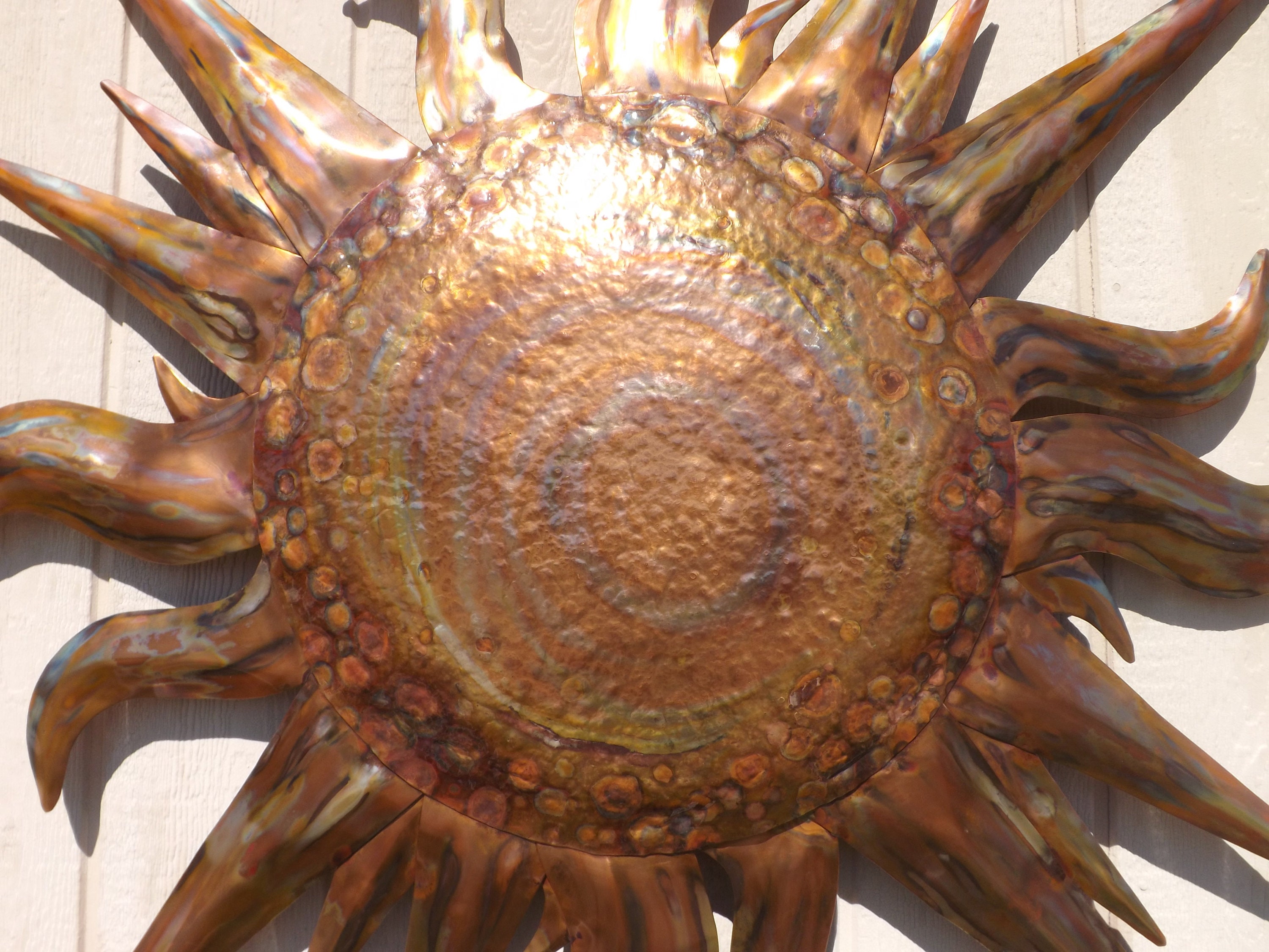 Large Copper Sun Wall Sculpture Art Work 5' ft. 8 Etsy