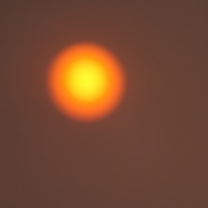 Star/Sun Scene through Desert Haze