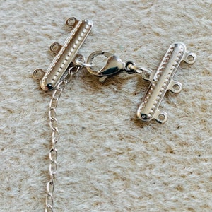 1 multi-row clasp for necklace in silver or bronze metal