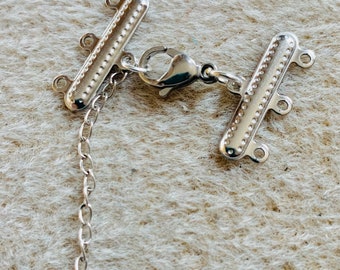 1 multi-row clasp for necklace in silver or bronze metal