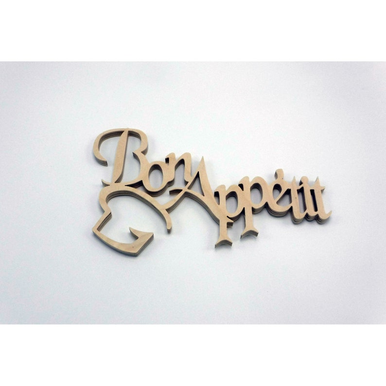 Word Art Bon Appetit Wall Art Etsy