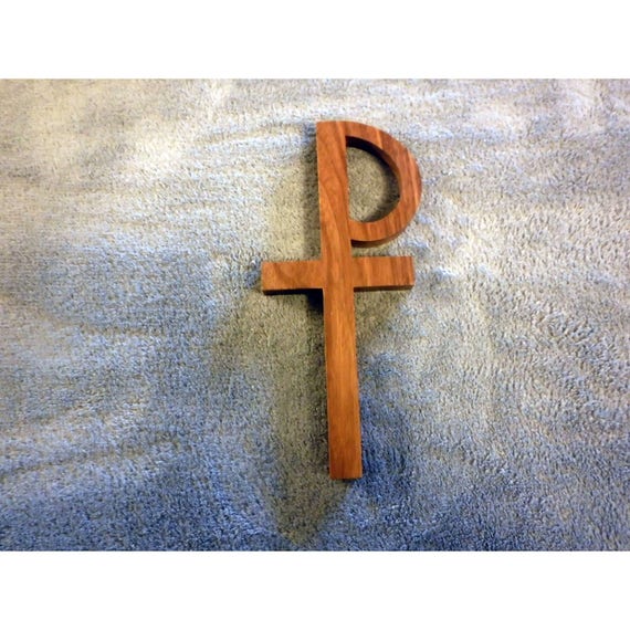 Religious Constantine Cross Wooden Walnut Wood Wood Cross Etsy