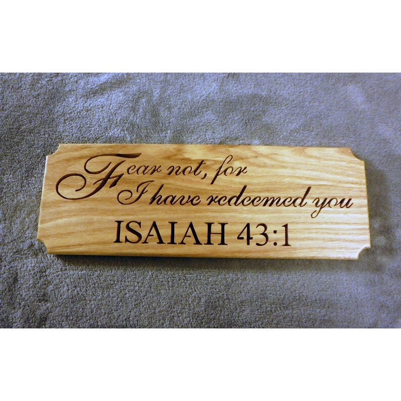 Isaiah 431 Religious Scripture Wooden Sign Plaque Christian Etsy