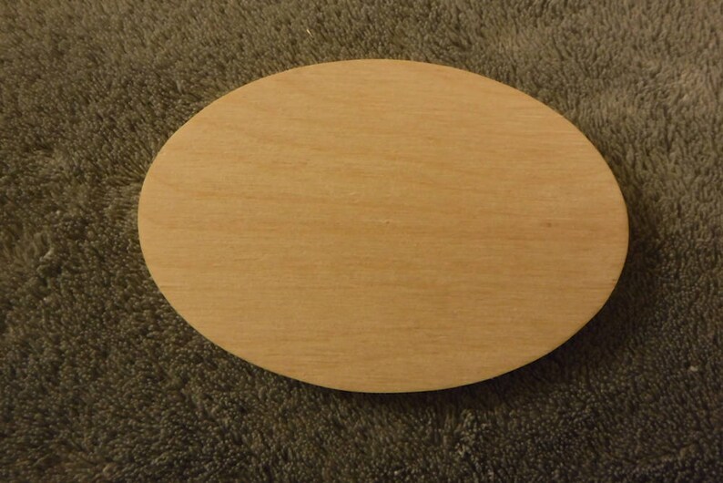 3 Inch Wooden oval wooden wood geometric for craft Etsy