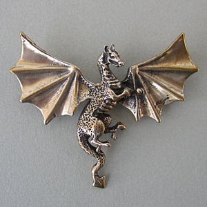 Bronze Dragon Pendant or Brooch