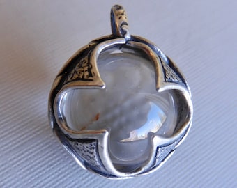 Quartz Sphere in Sterling Silver Viking Style Setting #2