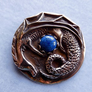 Dragon Brooch with Lapis