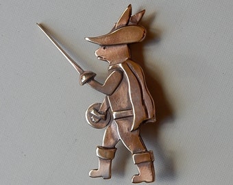 Killer Rabbit with Rapier - Pendant or Brooch