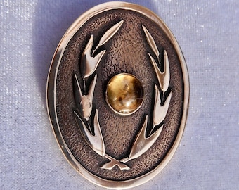 SCA Laurel Peerage Medaillon in Bronze mit Citrine