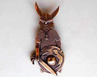 Viking Rabbit Brooch or Pendant
