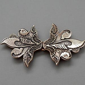 Cloak Clasp - Bronze Floral Motif