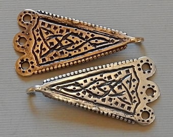 Sterling Silver or Bronze Hose Hooks: Anglo-Saxon Leg Wrap Fasteners