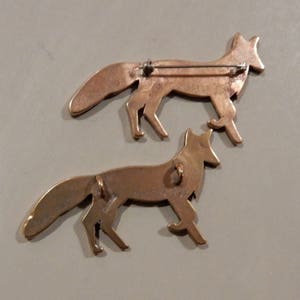 Celtic Fox Brooch or Pendant in Bronze or Silver image 5