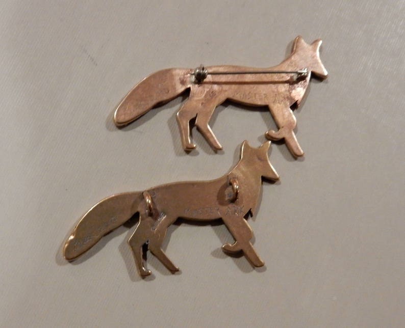 Celtic Fox Brooch or Pendant in Bronze or Silver image 5