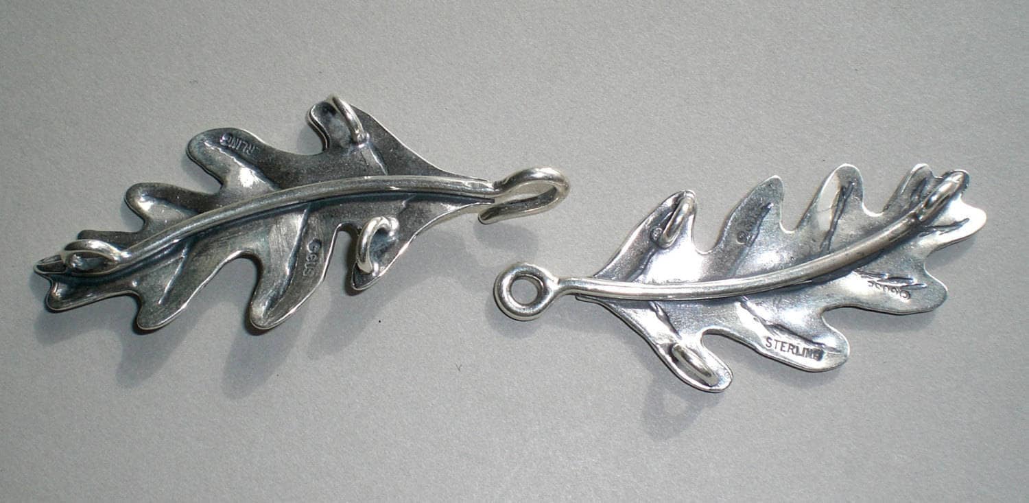 Oak Leaf Cloak Clasp in Bronze or Sterling Silver Etsy Canada