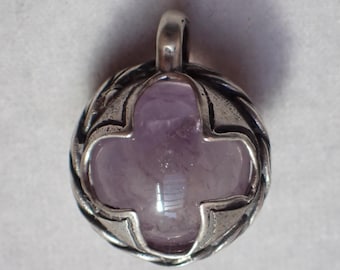 Amethyst Sphere in Sterling Silver Viking Style Setting #1