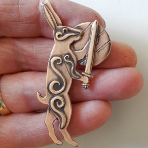 Killer Rabbit with Sword Pendant or Brooch image 5