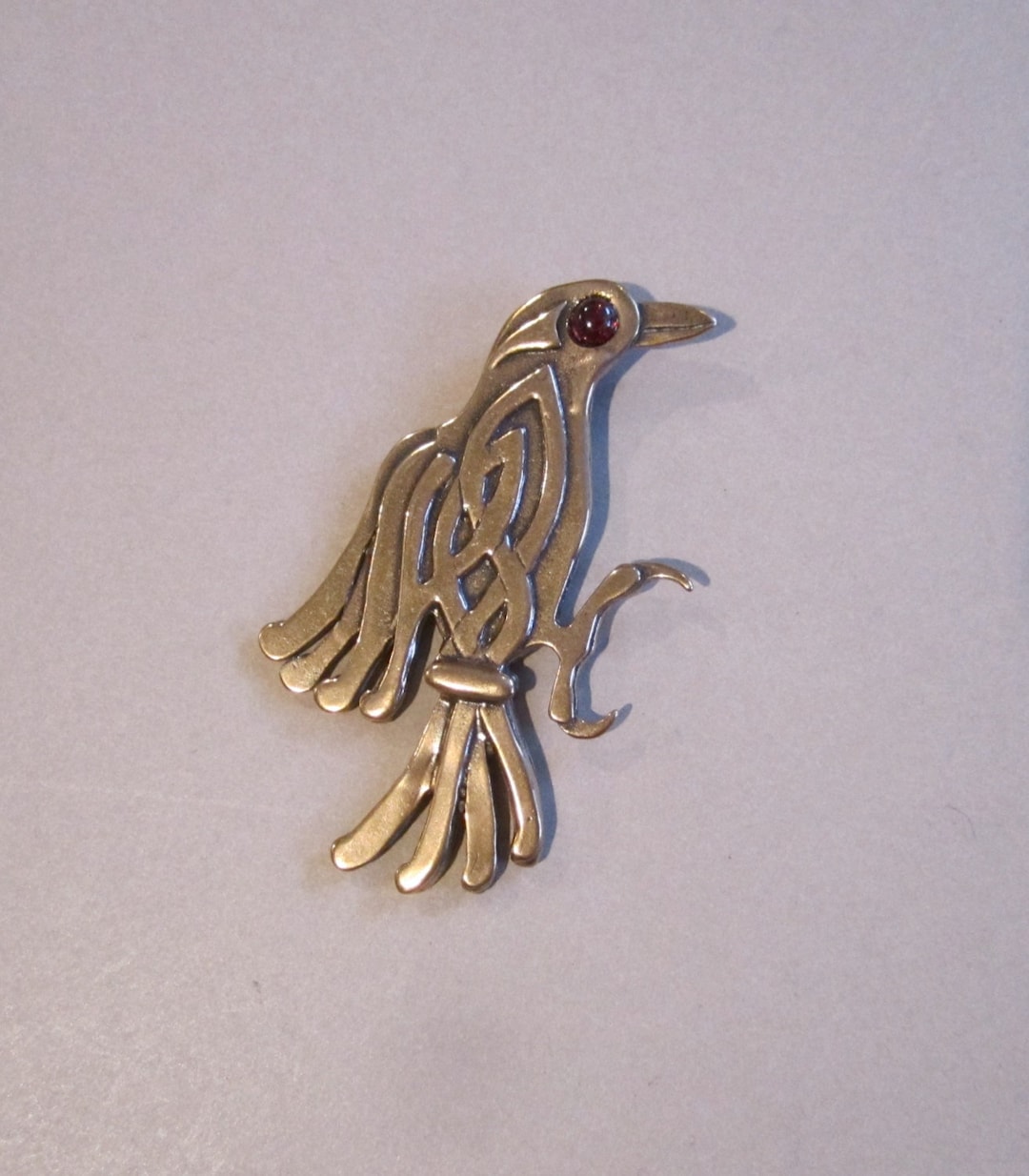 Celtic Raven Brooch or Pendant in Bronze - Etsy