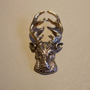 Stag Head Pendant in Bronze image 1